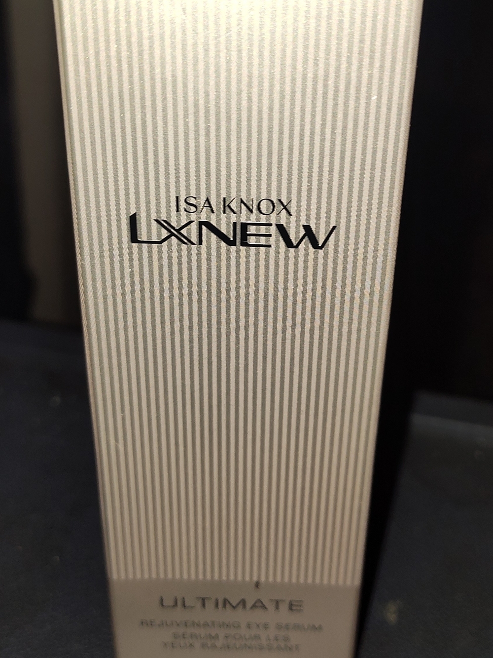 Avon beige striped skincare box